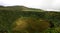 Panoramic view to Caldeira Seca lake at Flores island, Azores. Portugal