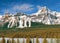 Panoramic view to Canadian Rockies Mountains