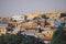 Panoramic View to the Colorful Nubian Village on the Egyptian Island near Nile River