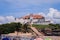 Panoramic View to the Elmina Slave Castle on the Atlantic Ocean Coast in Ghana