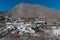 Panoramic view to Emporio town, Santorini, Greece