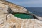 Panoramic view to Giola Natural Pool in Thassos island, Greece