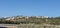 Panoramic view to the houses of Zichron Yaacov and kibbutz Maayan Zvi in Israel, 2019, summer time