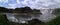 Panoramic view to Iguazu waterfalls and Saint Martin island