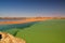 Panoramic view to Katam aka Baramar lake at the Ennedi, Chad