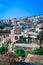 Panoramic View to the Mountain Hills with the Colorful and Bright Buildings with Painting, Valparaiso,
