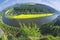 Panoramic view to Saxon Switzerland from Bastei, Rathen, Germany.