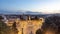 Panoramic view to skyline of Rome with Piazza del Popolo in dawn