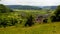 Panoramic view to the Swabian Alb mountains in Germany