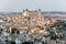 Panoramic view of Toledo and Alcazar, Spain