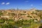 Panoramic view of Toledo, Spain, and the Tagus river