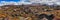 Panoramic view of Tongariro national park and Mt Ngauruhoe