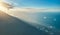 Panoramic view from the top of Avila mountain in Galipan, facing the Caribbean sea La Guaira, in Waraira Repano National