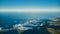 Panoramic view from the top of Avila mountain in Galipan, facing the Caribbean sea La Guaira, in Waraira Repano National