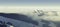 Panoramic view from top of Chopok mountain, Slovakia. Filtered image: cross processed vintage effect.
