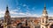 Panoramic view from the top of the St. Stephen\'s Basilica in Budapest, Hungary