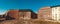 Panoramic view from the top of Temppeliaukio Church in Helsinki, Finland.