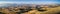 Panoramic view towards Mount Diablo at sunset from the summit of Mission Peak