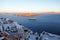 Panoramic view of the town of Fira