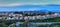 Panoramic view of tract homes along the Dana Point coast