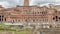 A panoramic view on Trajan's Market timelapse hyperlapse on the Via dei Fori Imperiali, in Rome, Italy