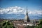 Panoramic view of Turin city center, in Italy