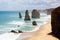 Panoramic view of The Twelve Apostles, Great Ocean