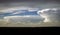 Panoramic view of two supercell thunderstorms near the border of Nebraska and Wyoming, United States of America