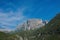 Panoramic view of Tymfi Mountain and Vikos gorge. Zagoria area, Epirus region, northwestern Greece.