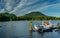 Panoramic view of Ucluelet port on the Vancouver Island on the Pacific Ocean in BC, Canada