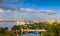 Panoramic view of Udaipur, Lake Pichola and City Palace - Rajast