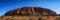 Panoramic view on Uluru Uluru, or Ayers Rock, a massive sandstone monolith in the heart of the Northern Territory, Australia