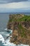 Panoramic view of Uluwatu Temple seen from Karang Boma Cliff view point, Bali - Indonesia