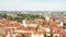 Panoramic view on Upper town and st Mark church tower in Zagreb, Croatia