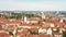 Panoramic view on Upper town and st Mark church tower in Zagreb, Croatia