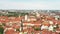 Panoramic view on Upper town and st Mark church tower in Zagreb, Croatia