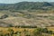 Panoramic view of the Val di Chiana, an alluvial valley of central Italy, Tuscany
