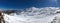 Panoramic view of valle nevado ski resort near Santiago de Chile