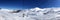 Panoramic view of valle nevado ski resort near Santiago de Chile