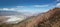 Panoramic view of the valley and salt flat of Death Valley National Park from Danteâ€™s View