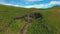 Panoramic view of the valley and the Svartifoss waterfall. Andreev.