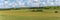 Panoramic view of the vast fields of rapeseed