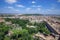 Panoramic view at the Vatican Gardens in Rome.