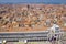 Panoramic view of Venice, Dodge Palace and red tiled roofs from Campanile on Piazza San Marco Saint Mark Square, Venice, Italy