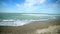 Panoramic view of Venice shore on a cloudy day. Florida