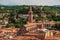 Panoramic view on Verona and the Church of Saint Anastasia in Ve