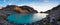 Panoramic View of Vibrant Colorful Glacier Lake