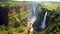 Panoramic view of the Victoria Falls, Zambia, Africa