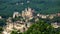 Panoramic view of village of Beynac-and-Cadenac at the edge of the Dordogne river,