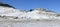 Panoramic view of village of Castelluccio of Norcia, in Umbria,